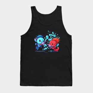 TWO COOL BETTA FISH FIGHTING Tank Top